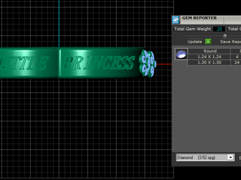 LITTLE PRINCESS NAME GOLDEN RING 3D PRINTABLE MODEL 3D Принт Модель