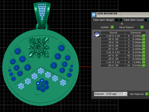 LUXURY FLOWER STYLE PENDANT 3D PRINTABLE MODEL Modelo de Impressão 3D