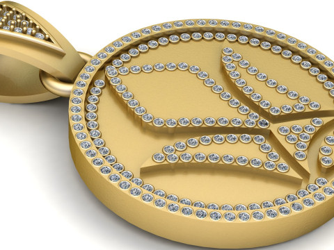 CROWN STYLE COIN PENDANT 3D PRINTABLE MODEL Modelo de impresión 3D