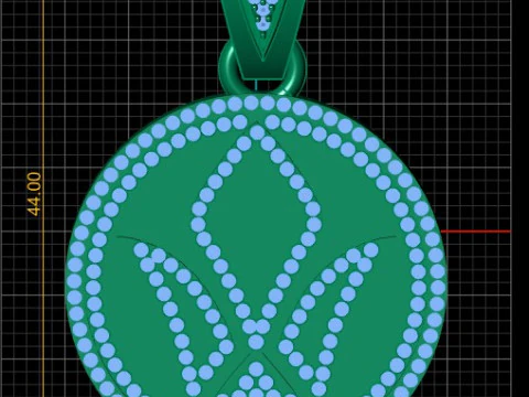 CROWN STYLE COIN PENDANT 3D PRINTABLE MODEL 3D Print Model
