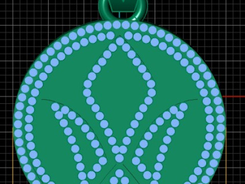 CROWN STYLE COIN PENDANT 3D PRINTABLE MODEL Modelo de impresión 3D