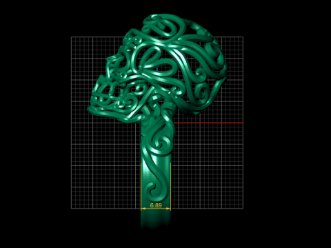 HORROR SKULL HEAD RING 3D PRINTABLE MODEL 3D Druckmodell