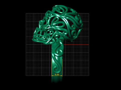 HORROR SKULL HEAD RING 3D PRINTABLE MODEL 3D Print Model