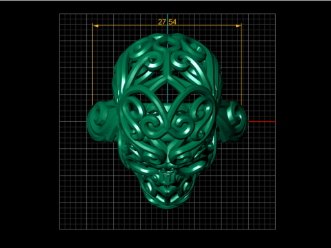 HORROR SKULL HEAD RING 3D PRINTABLE MODEL 3D Druckmodell