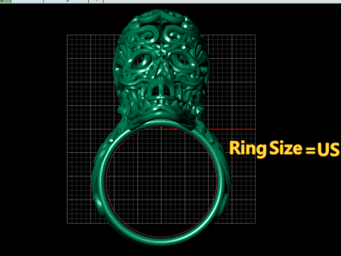HORROR SKULL HEAD RING 3D PRINTABLE MODEL 3D Druckmodell