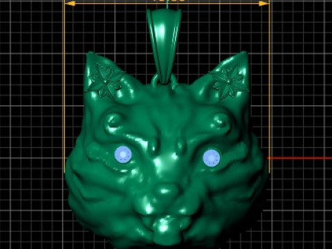 HAPPY CAT ANIMAL FACE PENDANT 3D PRINTABLE MODEL 3D 打印模型