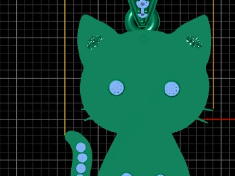 CUTE CAT ANIMAL PENDANT 3D PRINTABLE MODEL Model do druku 3D