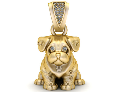 DOG ANIMAL PENDANT 3D PRINTABLE MODEL 3D Print Model