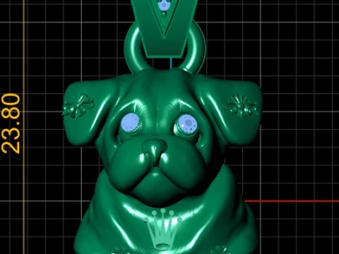 DOG ANIMAL PENDANT 3D PRINTABLE MODEL 3D Print Model