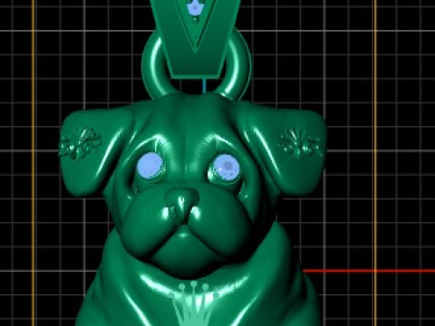 DOG ANIMAL PENDANT 3D PRINTABLE MODEL 3D Принт Модель