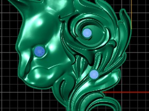 ROSE FLOWER AND CAT FACE PENDANT 3D PRINTABLE MODEL Modelo de Impressão 3D