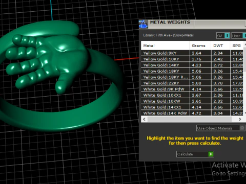 HUMAN HAND DESIGN RING 3D PRINTABLE MODEL 3D Print Model