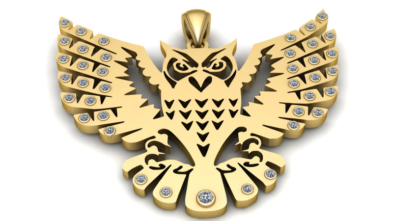 EAGLE KING OF SKY PENDANT 3D PRINTABLE MODEL 3D-printmodel .c4d .max .obj .3ds .fbx .stl .blend 