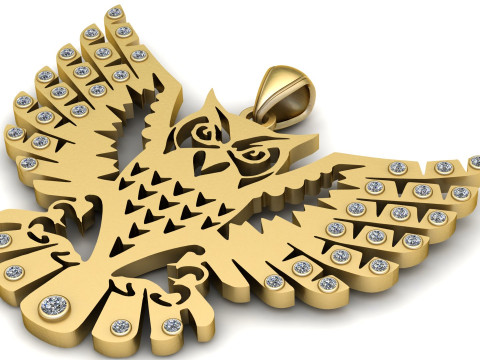 EAGLE KING OF SKY PENDANT 3D PRINTABLE MODEL 3D-printmodel