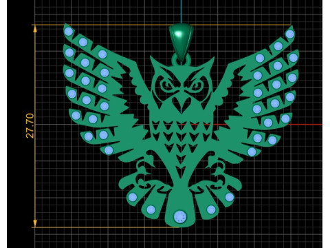 EAGLE KING OF SKY PENDANT 3D PRINTABLE MODEL 3D-printmodel