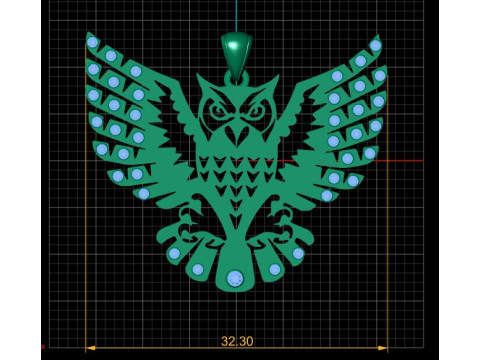 EAGLE KING OF SKY PENDANT 3D PRINTABLE MODEL 3D-printmodel