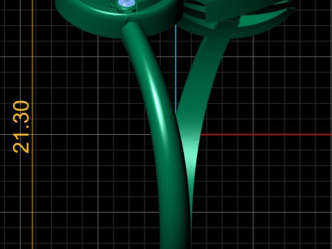 SIMPLE LEAFS DESIGN RING 3D PRINTABLE MODEL 3D 打印模型