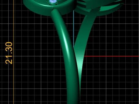 SIMPLE LEAFS DESIGN RING 3D PRINTABLE MODEL 3D Print Model