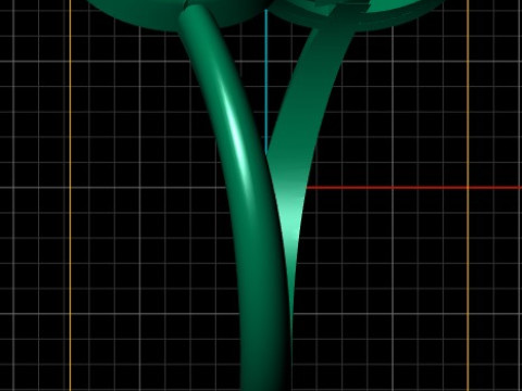 SIMPLE LEAFS DESIGN RING 3D PRINTABLE MODEL 3D 打印模型