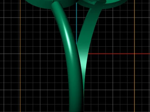 SIMPLE LEAFS DESIGN RING 3D PRINTABLE MODEL 3D Print Model