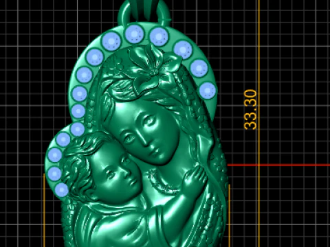 MOTHER AND BABY PENDANT 3D PRINTABLE MODEL 3D Print Model