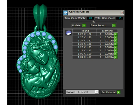 MOTHER AND BABY PENDANT 3D PRINTABLE MODEL 3D Print Model