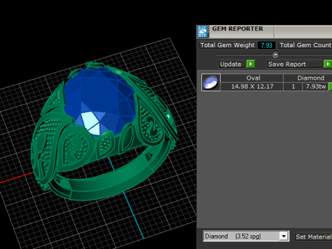 LUXURY BLUE SAPPHIRE RING 3D PRINTABLE MODEL 3D 프린트 모델