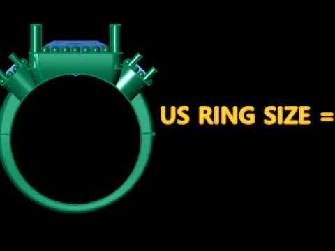 LUXURIOUS EMERALD RING 3D PRINTABLE MODEL 3D Print Model