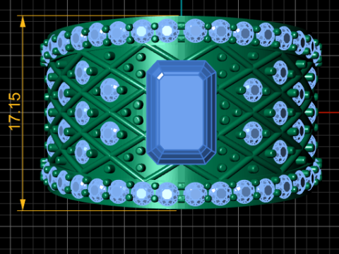 EMERALD FANCY RING 3D PRINTABLE MODEL 3D-printmodel