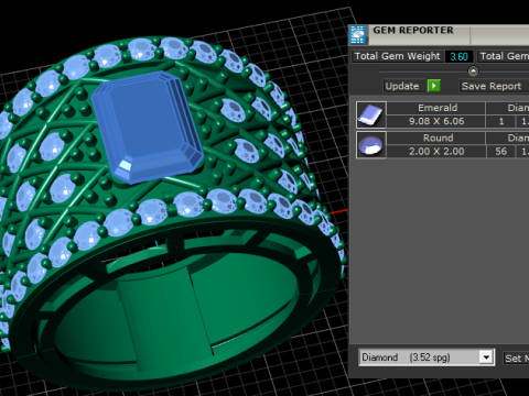 EMERALD FANCY RING 3D PRINTABLE MODEL 3D-printmodel