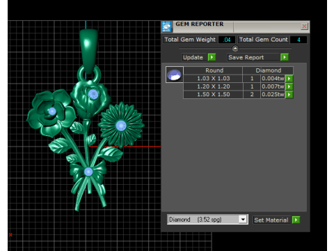 BEAUTIFUL FLOWERS PENDANT 3D PRINTABLE MODEL Modèles 3D en vedette
