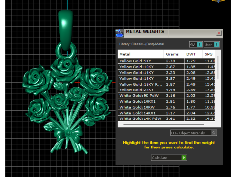 RED ROSE FLOWERS PENDANT 3D PRINTABLE MODEL 3D 프린트 모델
