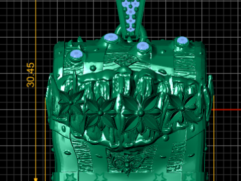 GOLD TRAEGER BOX PENDANT 3D PRINTABLE MODEL 3D Принт Модель