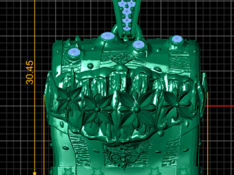 GOLD TRAEGER BOX PENDANT 3D PRINTABLE MODEL 3D Print Model