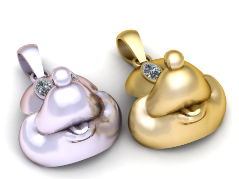 GOLDEN MICKEY MOUSE FACE PENDANT 3D PRINTABLE MODEL 3Dプリントモデル