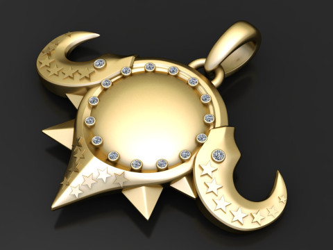 UNIQUE STYLE PENDANT 3D PRINTABLE MODEL Modèles 3D en vedette