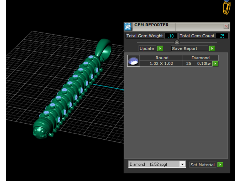 GOLDEN EARTH WORM PENDANT 3D PRINTABLE MODEL 3D Принт Модель