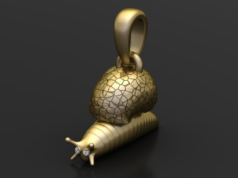 SNAIL ANIMAL PENDANT 3D PRINTABLE MODEL 3D Принт Модель
