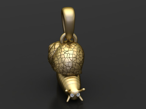 SNAIL ANIMAL PENDANT 3D PRINTABLE MODEL 3D Принт Модель