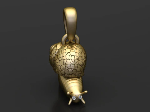 SNAIL ANIMAL PENDANT 3D PRINTABLE MODEL 3D Print Model