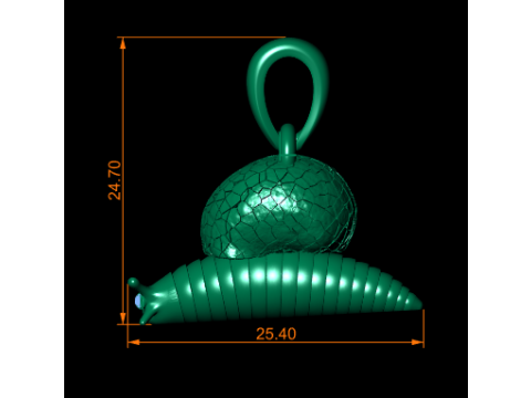 SNAIL ANIMAL PENDANT 3D PRINTABLE MODEL 3D Принт Модель