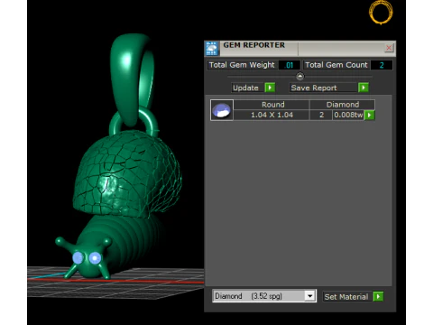 SNAIL ANIMAL PENDANT 3D PRINTABLE MODEL 3D Print Model