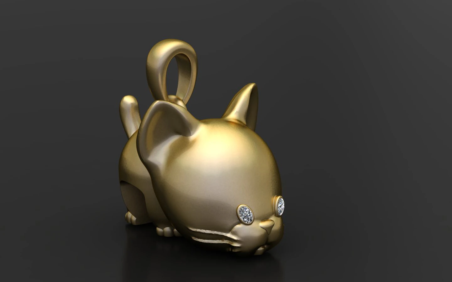 UGLY CAT ANIMAL PENDANT 3D PRINTABLE MODEL 3D Print Model .c4d .max .obj .3ds .fbx .stl .blend 
