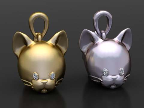 UGLY CAT ANIMAL PENDANT 3D PRINTABLE MODEL Modelo de Impressão 3D