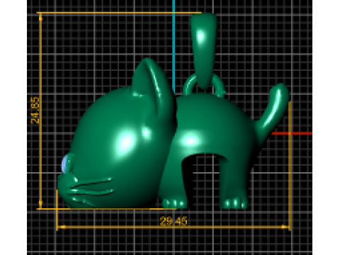 UGLY CAT ANIMAL PENDANT 3D PRINTABLE MODEL Modelo de Impressão 3D