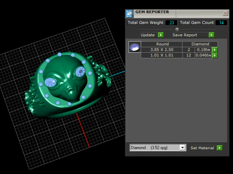 ALIEN FACE DIAMOND RING 3D PRINTABLE MODEL 3D Print Model