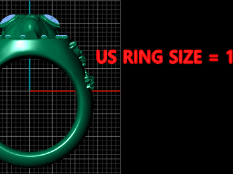 ALIEN FACE DIAMOND RING 3D PRINTABLE MODEL 3D Print Model