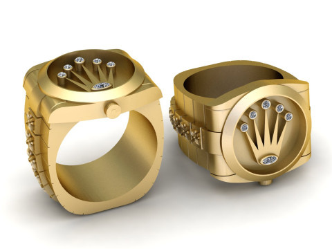 LUXURY LOGO RING 3D PRINTABLE MODEL 3D Print Model