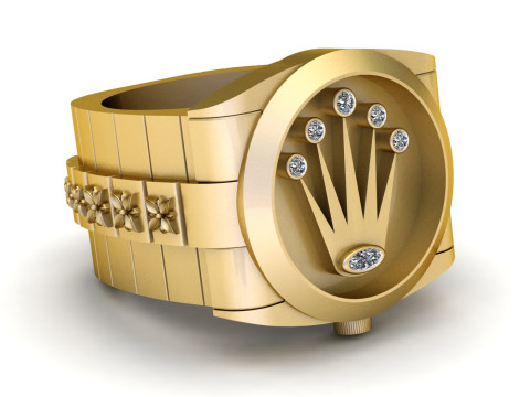 LUXURY LOGO RING 3D PRINTABLE MODEL 3D Print Model