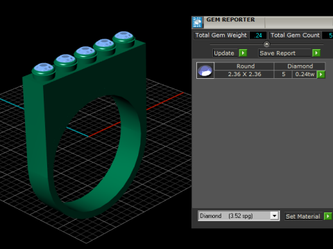 ELEGANCE DIAMONDS RING 3D PRINTABLE MODEL 3D प्रिंट मॉडल